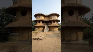🌿 A dream home built entirely from bamboo! 🏡#BambooHouse #EcoLiving #SustainableDesign