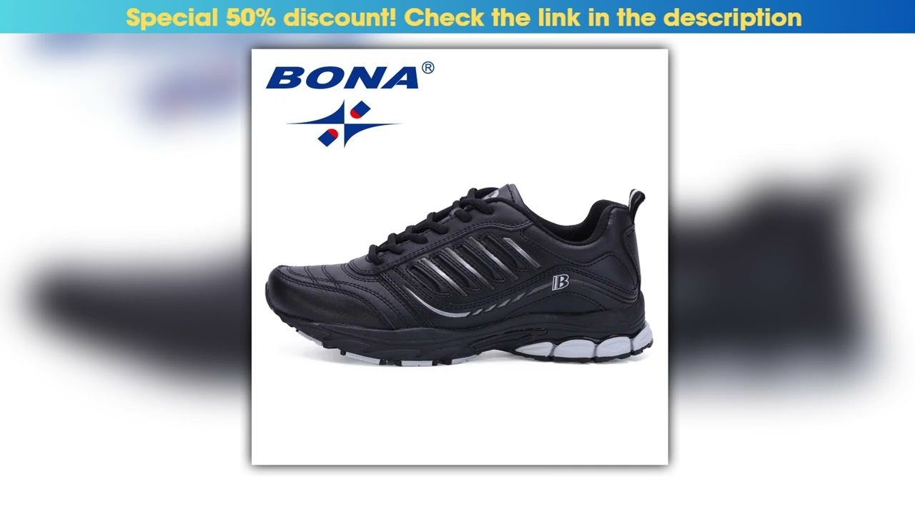BONA New Most Popular Style Men Running Shoes Outdoor Walking Sneakers Comfortable Athletic Shoes