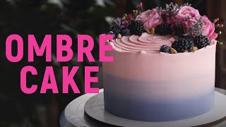 Ombre Buttercream Cake | Perfectly Smooth Cake Step By Step