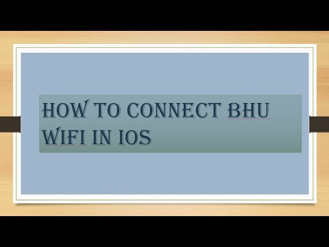 How to use bhu wifi in ios