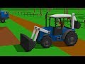 Video Truck and Excavator, Dump Truck and Blue Bulldozer and Street Vehicles