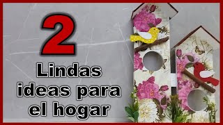 2 LINDAS MANUALIDADES PARA EL HOGAR / Manualidades con cartón / Crafts with cardboard for the home