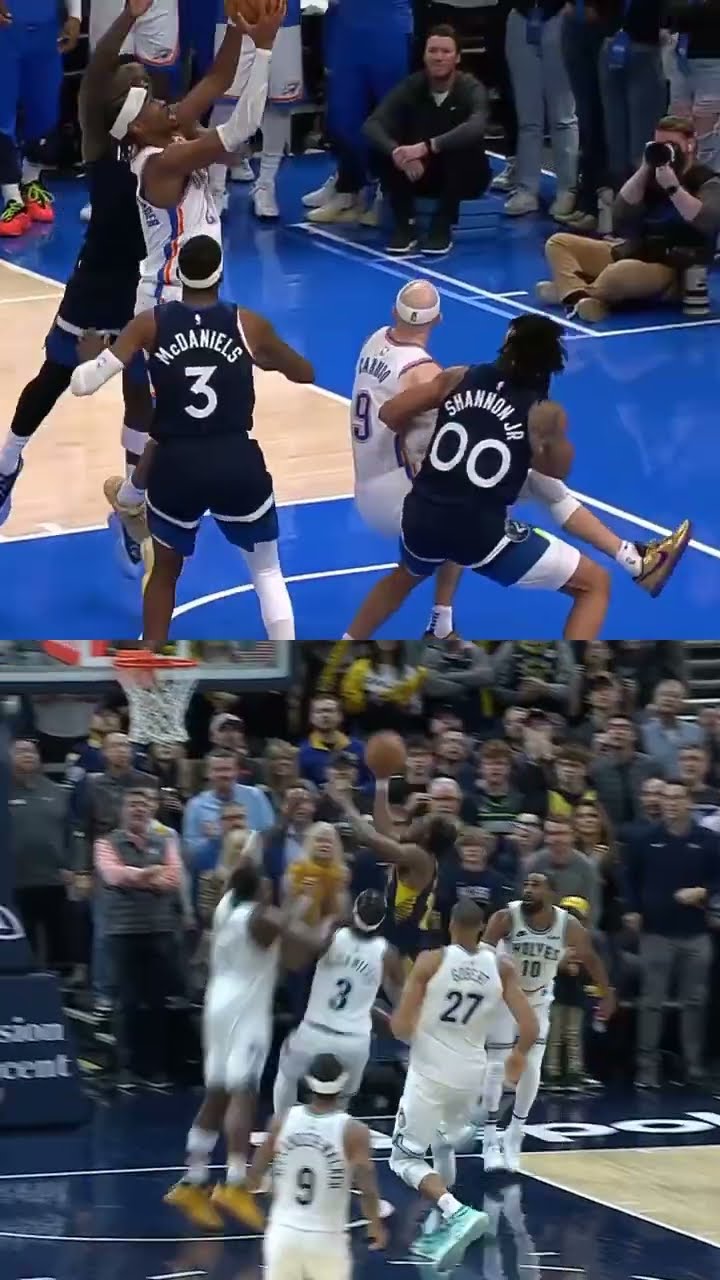 Split screen both of Ant Edwards game sealing blocks