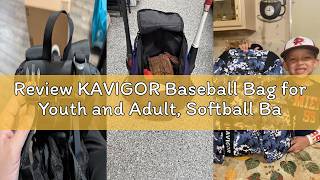 Review KAVIGOR Baseball Bag for Youth and Adult, Softball Bag 50L Large Capacity Holds 4 Bats, Equip screenshot 5