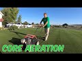 Aerate the Lawn. CORE AERATION. Raise a sprinkler head