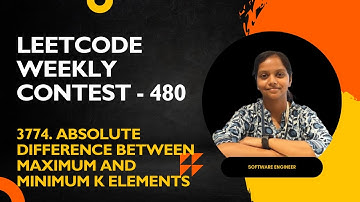 Leetcode|3774  Absolute Difference Between Maximum and Minimum K Elements|Sorting|Weekly Contest- 80