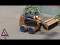 Case 90Xt skid steer cleans the street