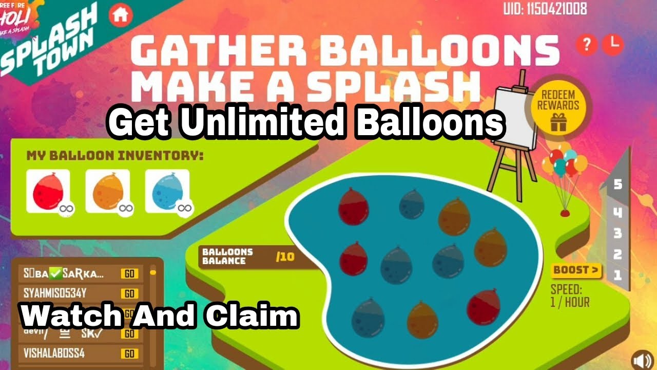 Get Unlimited Balloons from Holi Event | Holi Event Me se Unlimited Balloons kese le |  Free Fire