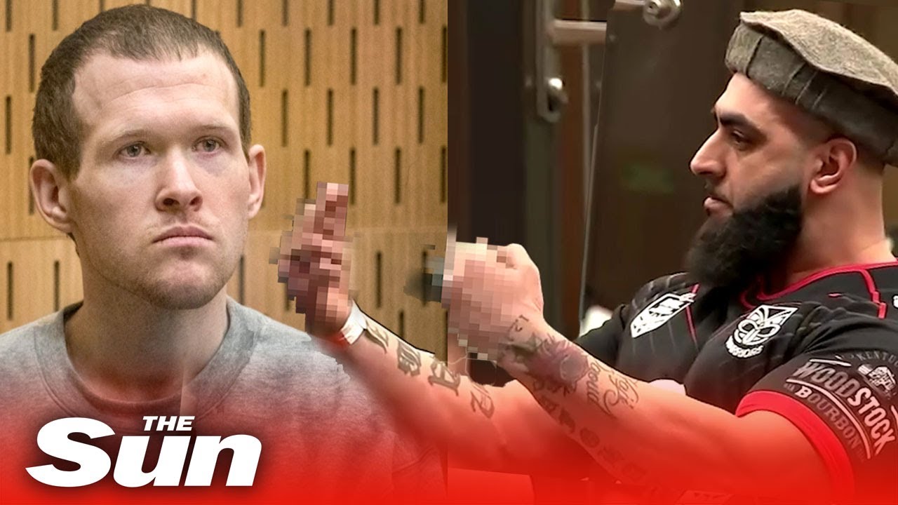Christchurch massacre victims son gives middle fingers to maggot white supremacist