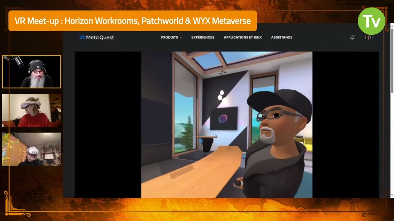 VR Meet-up : Horizon Workrooms, Patchworld & MYX Metaverse du Jeu 18/01/2024