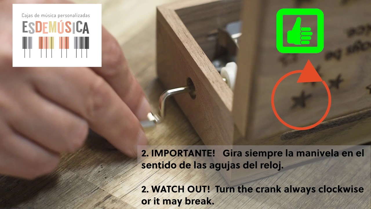 How to turn the crank in a 30 notes music box