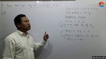 MATHS X 1018A NUMBER SYSTEM PROVE THAT  (-X)(-Y) = X .Y