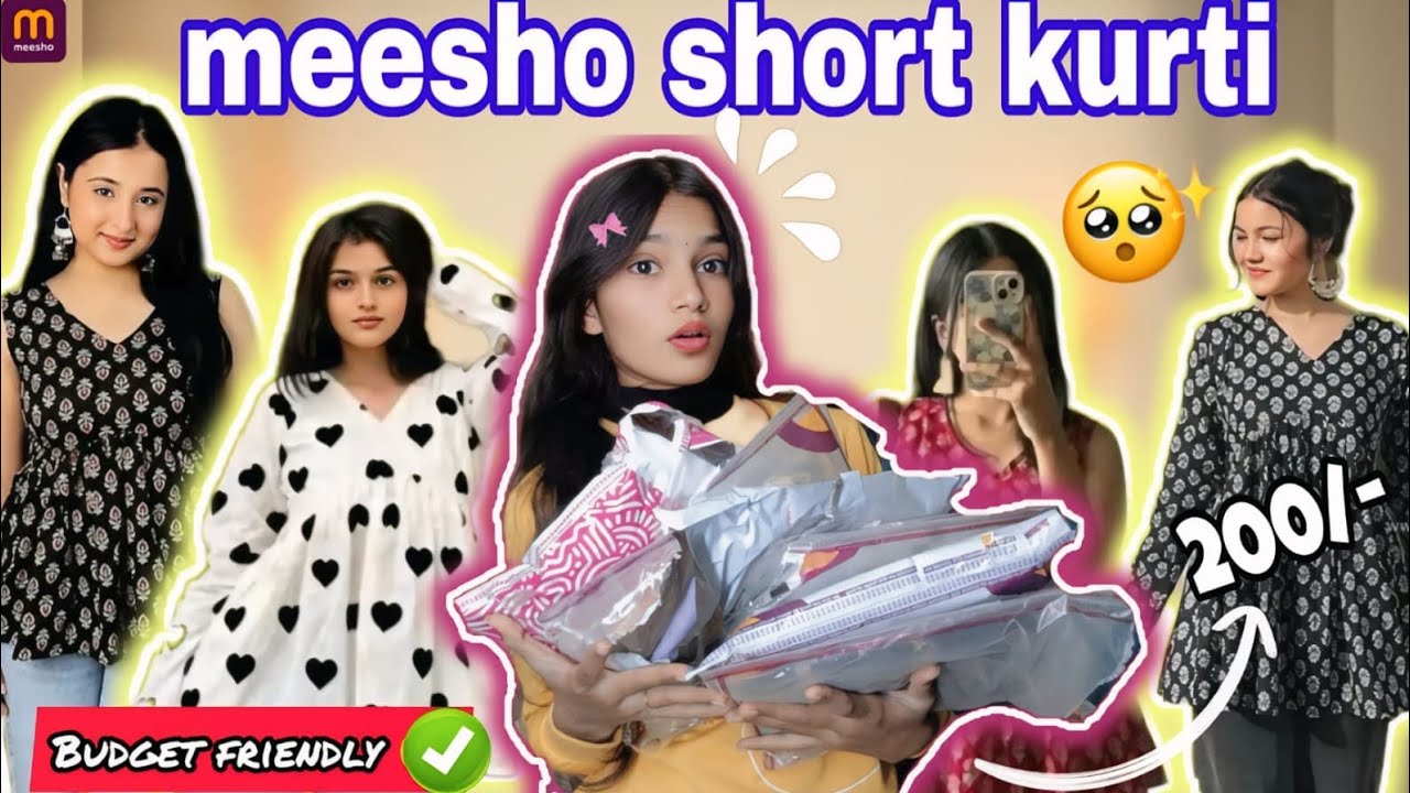 “🔥 Meesho Short Kurtis Haul 💥 Trendy Top ₹200 Se Kam✨ Best Kurti Try-On | Budget Fashion 2025”