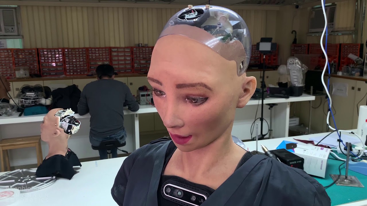 Sophia the Robot Drawing a Custom Portrait 