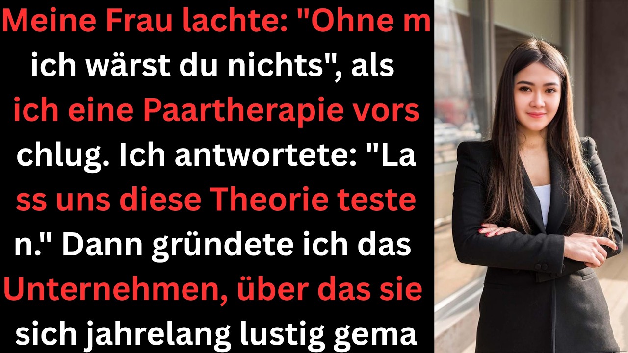 Meine Frau lachte: „Ohne mich wärst du nichts“ – Meine Antwort ließ sie verstummen