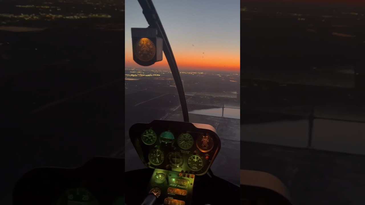 Day into Night Helicopter 🚁flight   - like and follow 