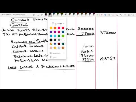 Vertical Balance Sheet Lecture 3