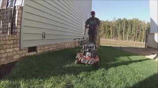 Mowing with my push mower-- My new lawn! screenshot 3