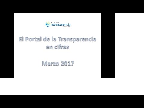 Portal de la Transparencia. Portal en cifras. Marzo 2017