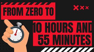 TIMER ! from 0 to 10 hours and 55 mins in minutes and seconds / 10h 55' Countup from 0:00 to 11:55