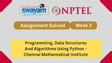 Programming, Data Structures And Algorithms Using Python Week 3 || Programming Answers || #myswayam