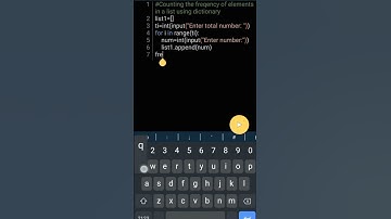 Count the frequency of elements in a list using dictionary| dictionary in python| #shorts