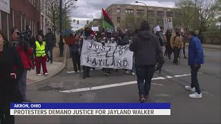 'Justice for Jayland Walker' march takes place after grand jury declines to charge 8 Akron officers