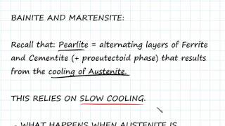Pearlite, Bainite and Martensite | Engineering Materials