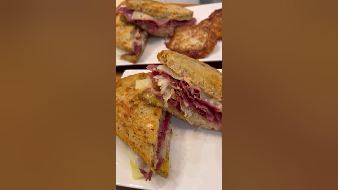 Happy Saint Patrick’s Day!!  Reubens and Potato Latkes!!  🍀🍀🍀💚💚💚