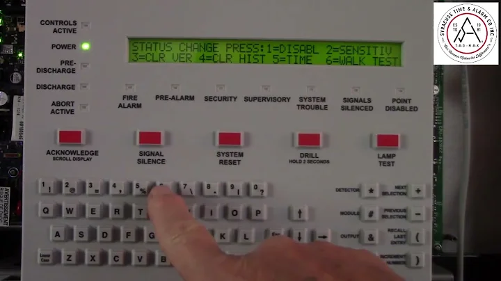 Notifier Onyx 320 and 640 walk test mode