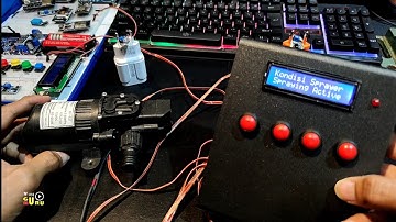 Smart Desinfektan dan Palang portal Otomatis dengan suara Pemandu Wanita Project Arduino