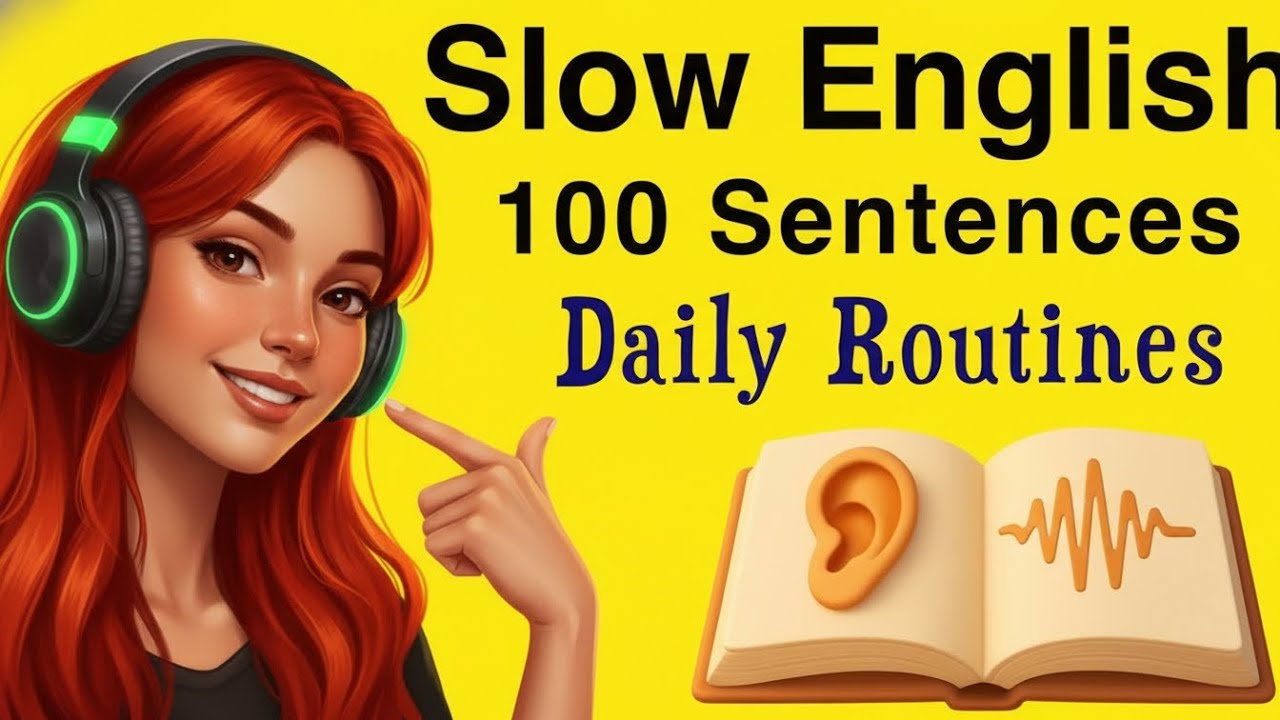 100 Daily Routine English Sentences | Slow Listening & Speaking Practice (A1–A2) | English Podcast