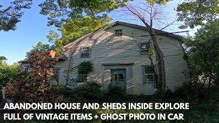 Inside Explore Abandoned CT House & Sheds Full Of Vintage Items & Ghost Photo? Of OPEL Car