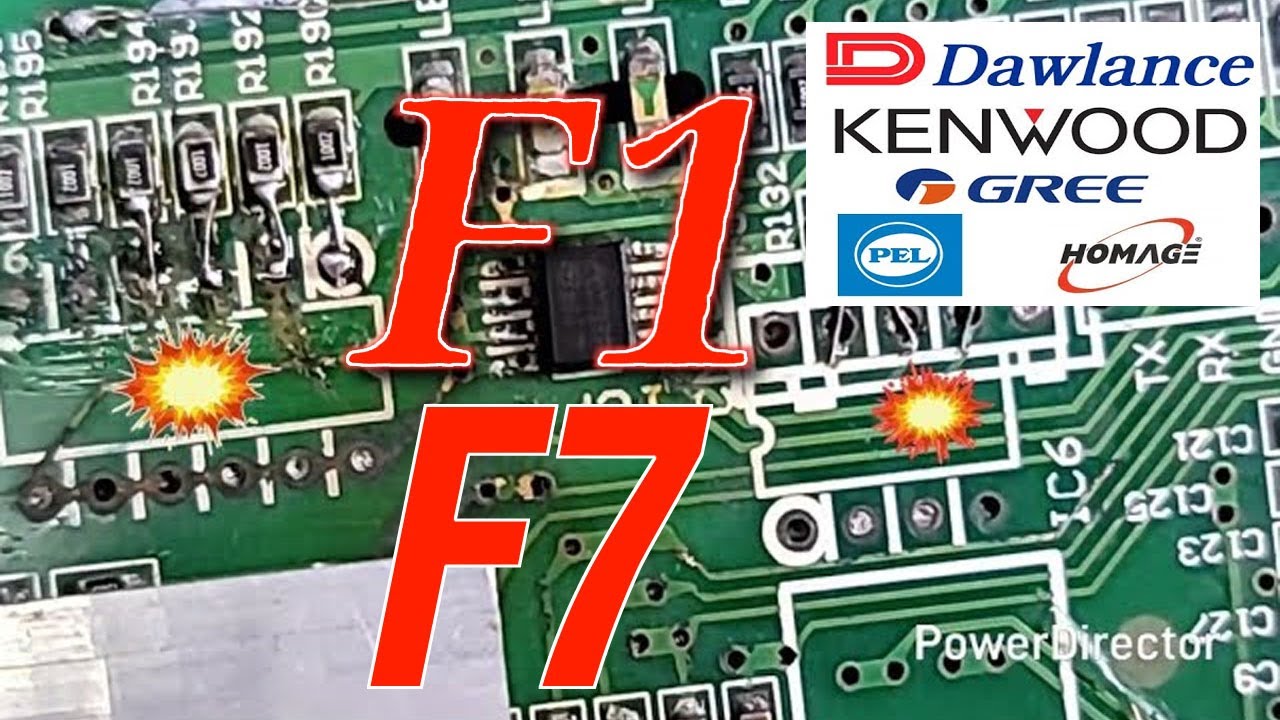 #05 PEL Dawlance Kenwood Dc inverter ac F7 F1 error code outdoor pcb Dc ...