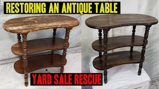 Refinishing a 60 Year Old Antique Table with Stripper and Wood Stain