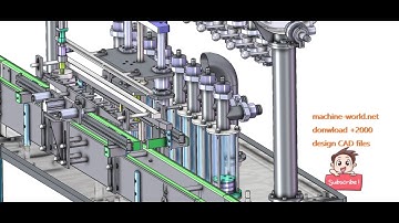 8 head filling machine-industrial 3D model : machine-world.net P296