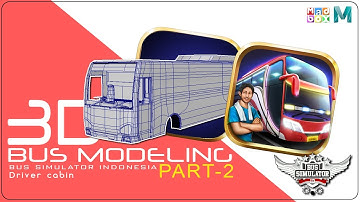 Bus 3D Modeling | driver cabin | Bus Simulator Game Part-2