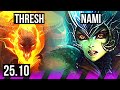 THRESH &amp; Draven vs NAMI &amp; Lucian (SUP) | KR Master | 25.10