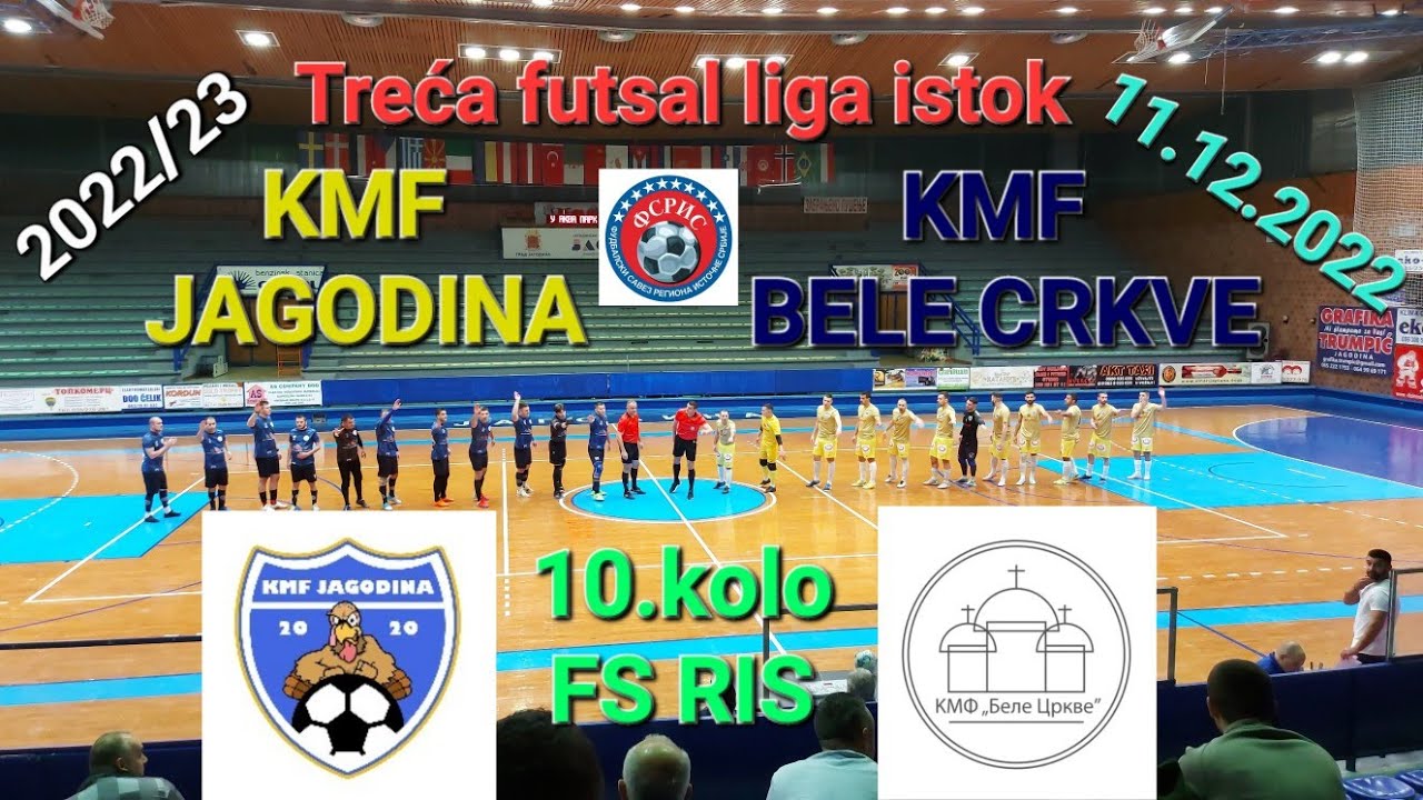 KMF JAGODINA-KMF BELE CRKVE Kuršumlija 6-1(3-1).Derbi 10.kola Treća futsal liga FS RIS 2022/23
