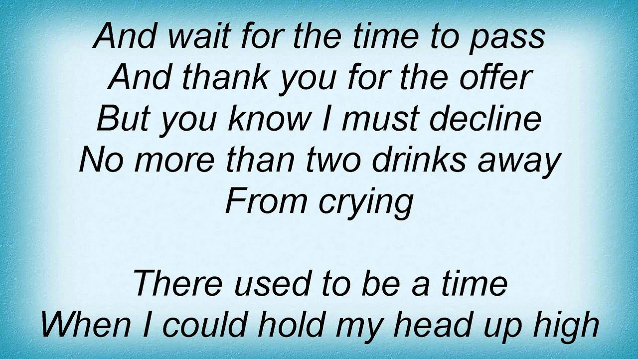 Chris Cornell - Two Drink Minimum Lyrics