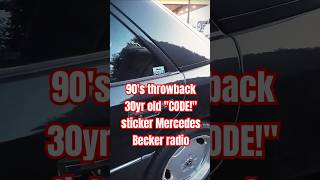 30year old &quot;code&quot; sticker - radio becker 2010 #mercedes #w124 #music #sticker #90s #hiphop