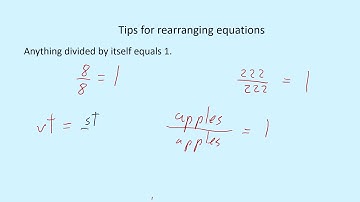 Rearranging the speed equation