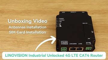Unboxing the LINOVISION Industrial Unlocked 4G LTE CAT4 Router, Antennas SIM Card Installation