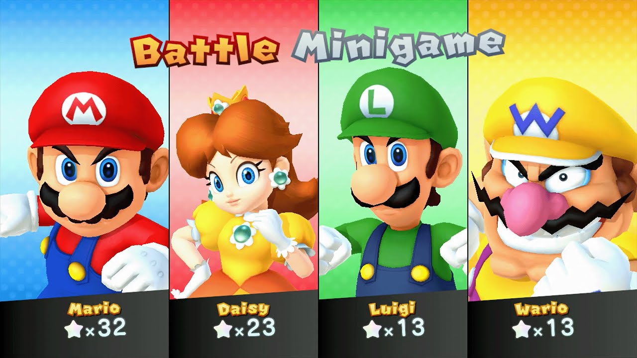 Mario Party 10 - Mario vs Daisy vs Luigi vs Wario - Haunted Trail