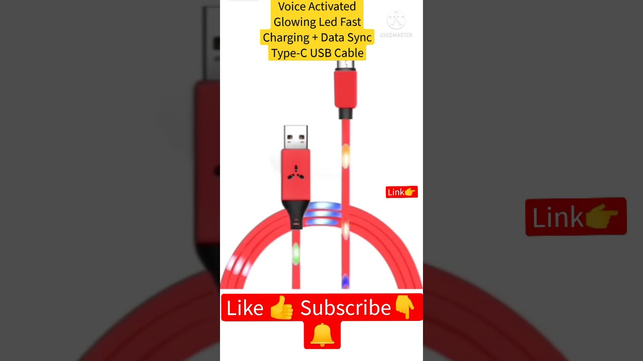 Voice Activated Glowing Led Fast Charging + Data Sync Type-C USB Cable | 