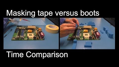 Comparing conformal coating masking boots versus tapes
