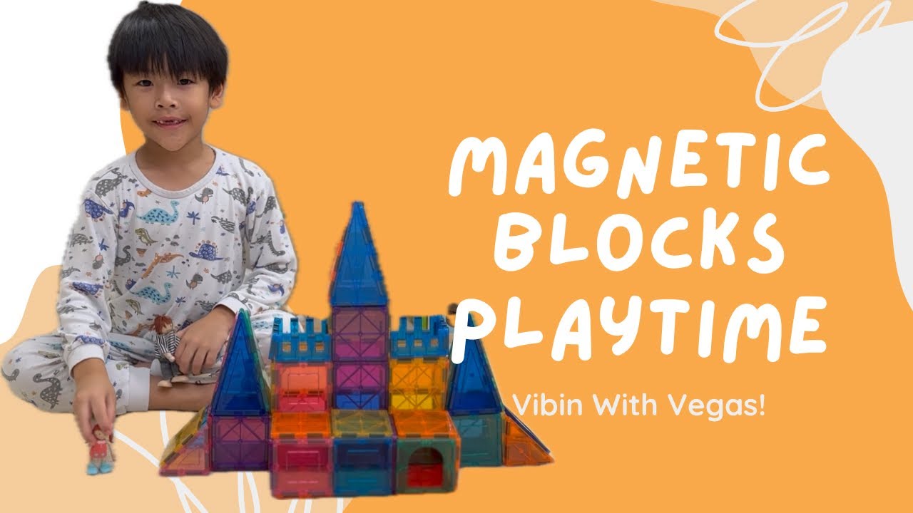 Vegas Vibin' with his castle | Magnetic blocks & playtime | Toys ideas