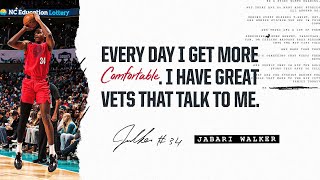 Jabari Walker: “Every day I get more comfortable. I have great vets that talk to me.”