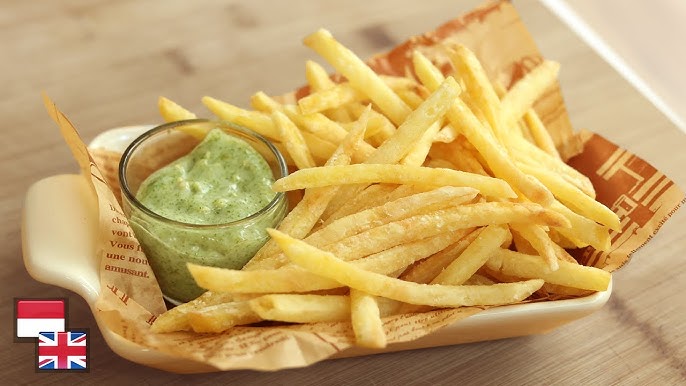 Kentang Saus Mayo renyah disajikan dengan saus mayo creamy, camilan sempurna untuk dinikmati bersama keluarga