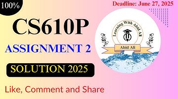 CS610P Assignment 2 Solution 2025